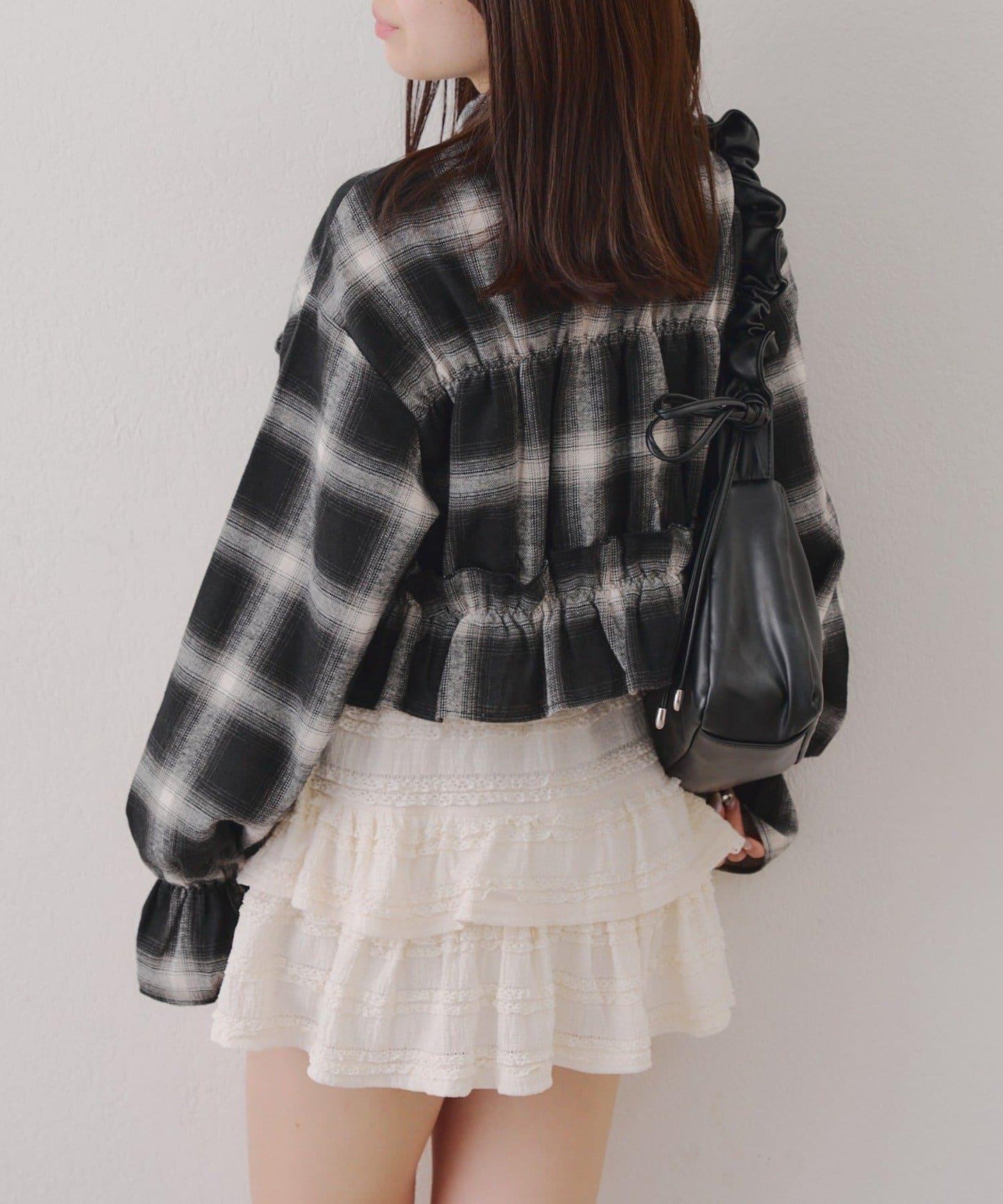 【RMAF】蝴蝶結格子襯衫