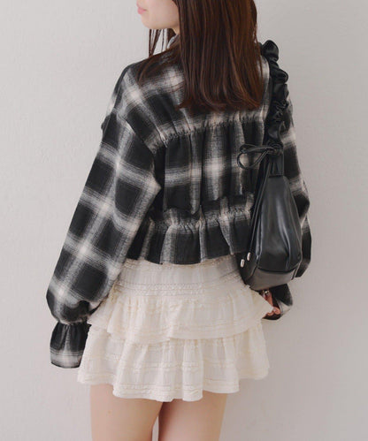 【RMAF】蝴蝶結格子襯衫