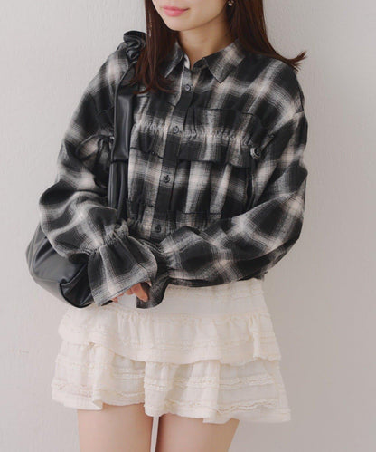 【RMAF】蝴蝶結格子襯衫
