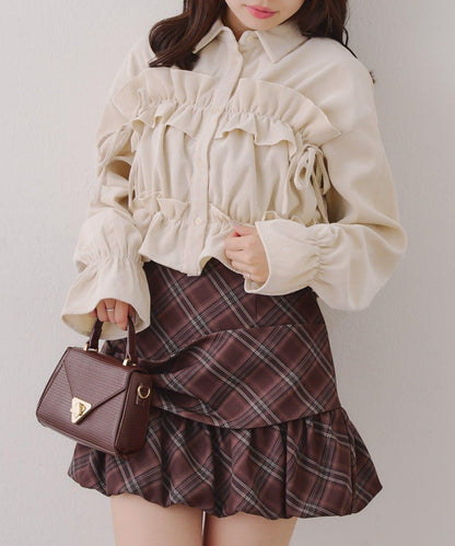 【RMAF】蝴蝶結格子襯衫