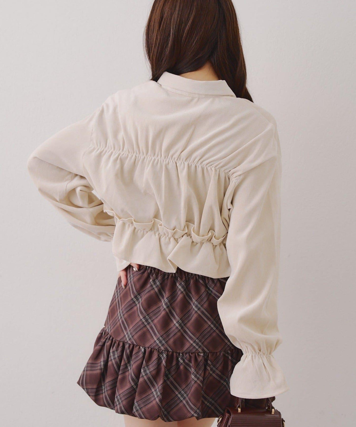 【RMAF】蝴蝶結格子襯衫