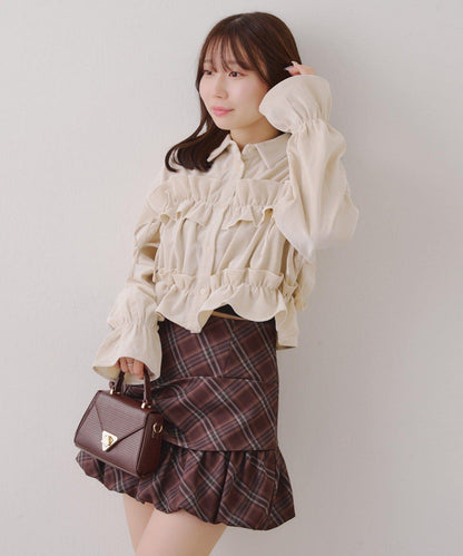 【RMAF】蝴蝶結格子襯衫