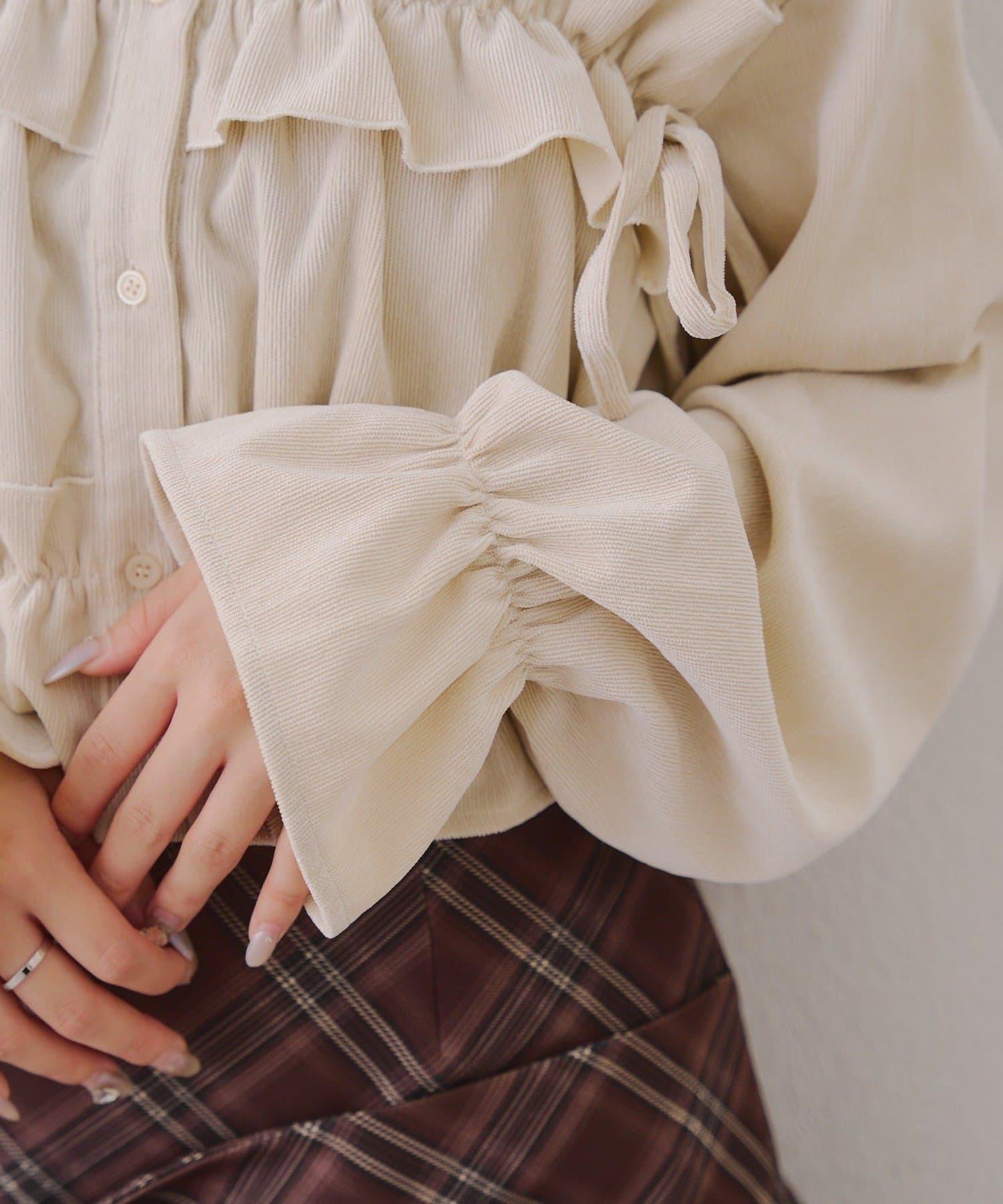 【RMAF】蝴蝶結格子襯衫