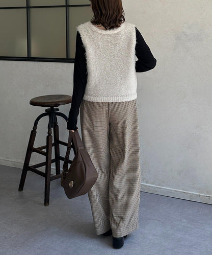 帶吊墜掛脖羅紋套頭衫