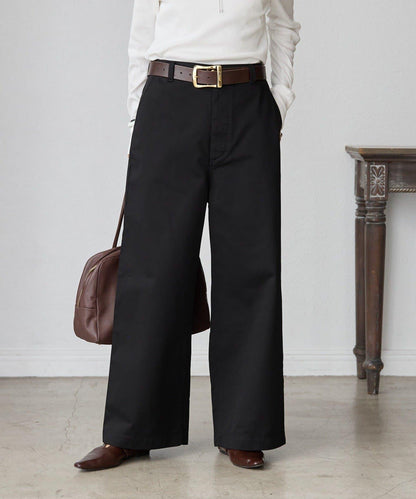 【MONN.:.(モン)】棉質斜紋長褲