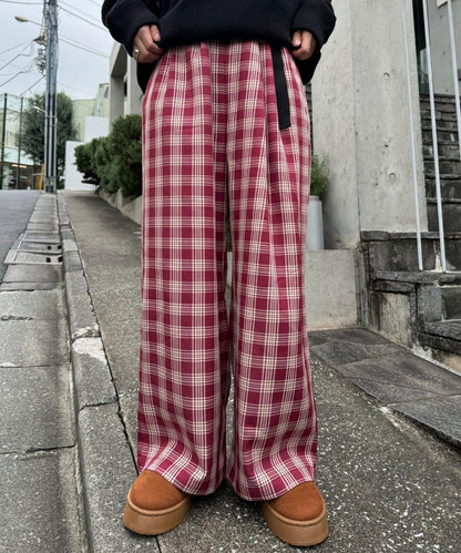 【UNISEX】側邊腰帶寬鬆西裝褲