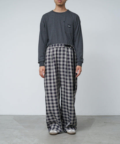 【UNISEX】側邊腰帶寬鬆西裝褲