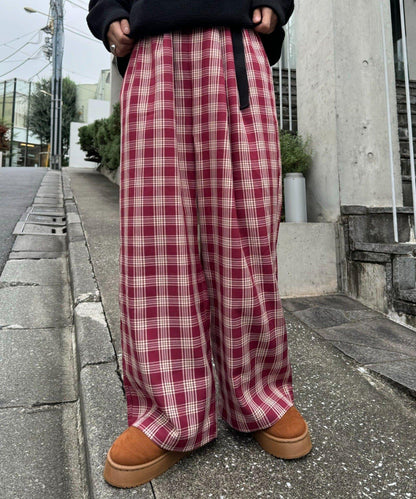 【UNISEX】側邊腰帶寬鬆西裝褲