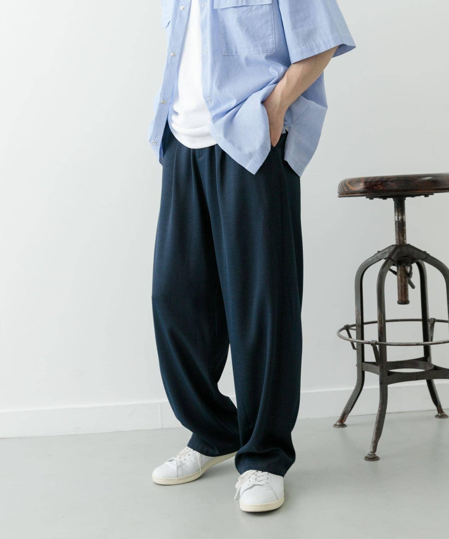 珠光寬腿長褲