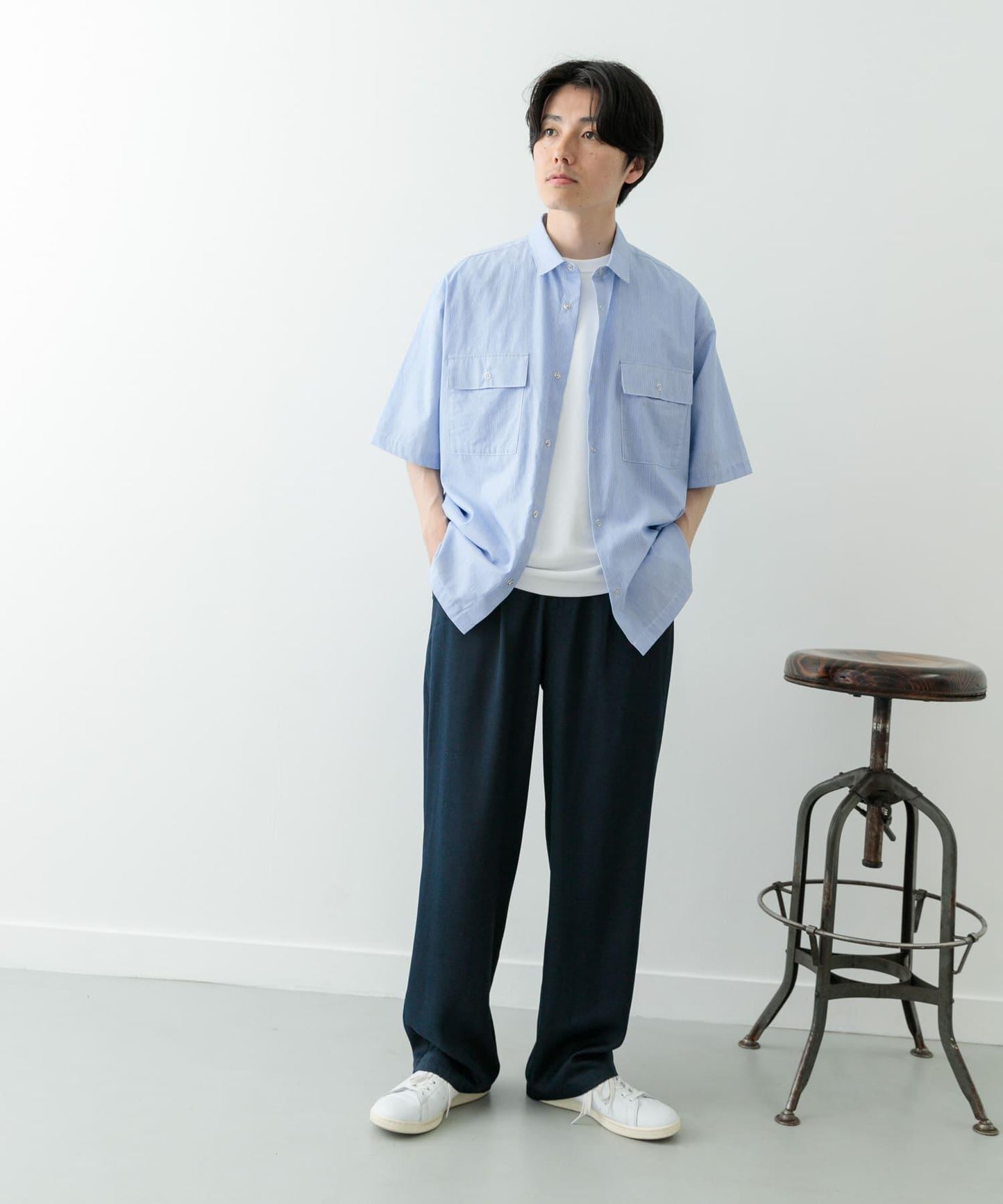 珠光寬腿長褲