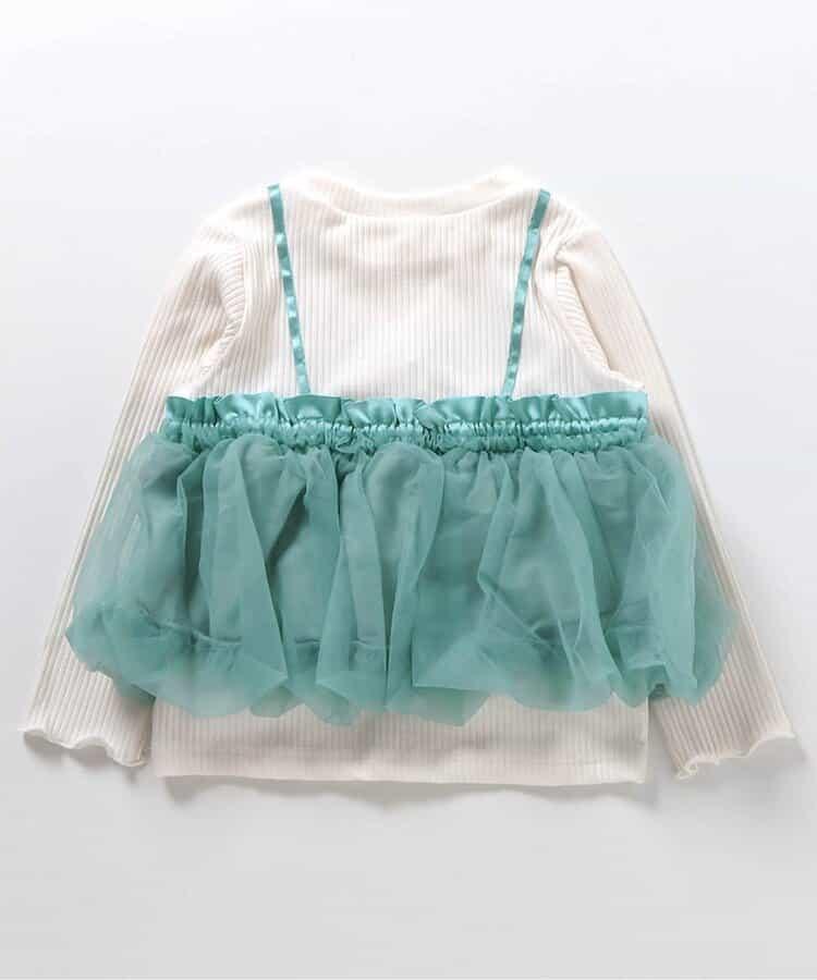 氣球紗拼接吊帶T恤