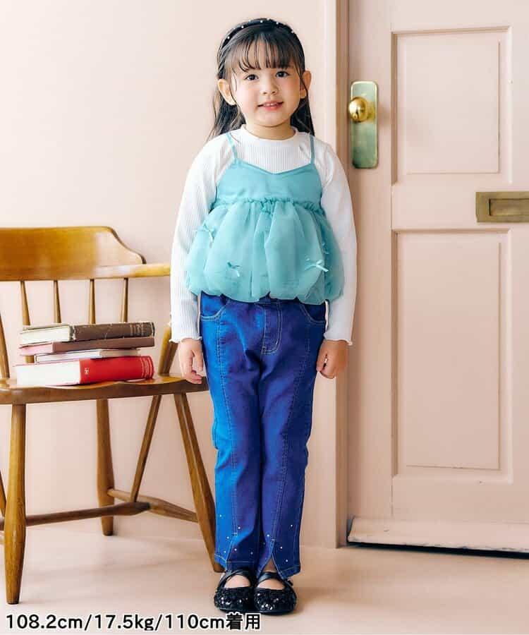 氣球紗拼接吊帶T恤