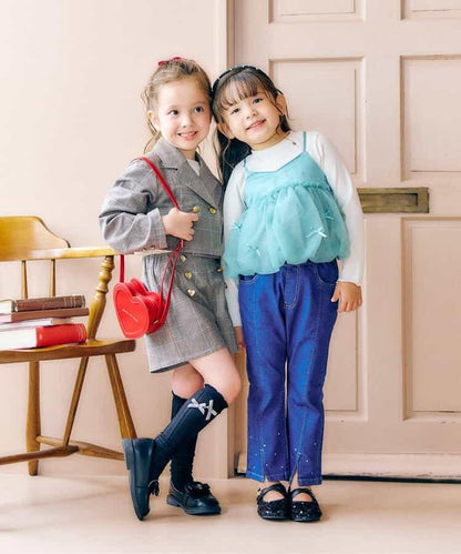 氣球紗拼接吊帶T恤