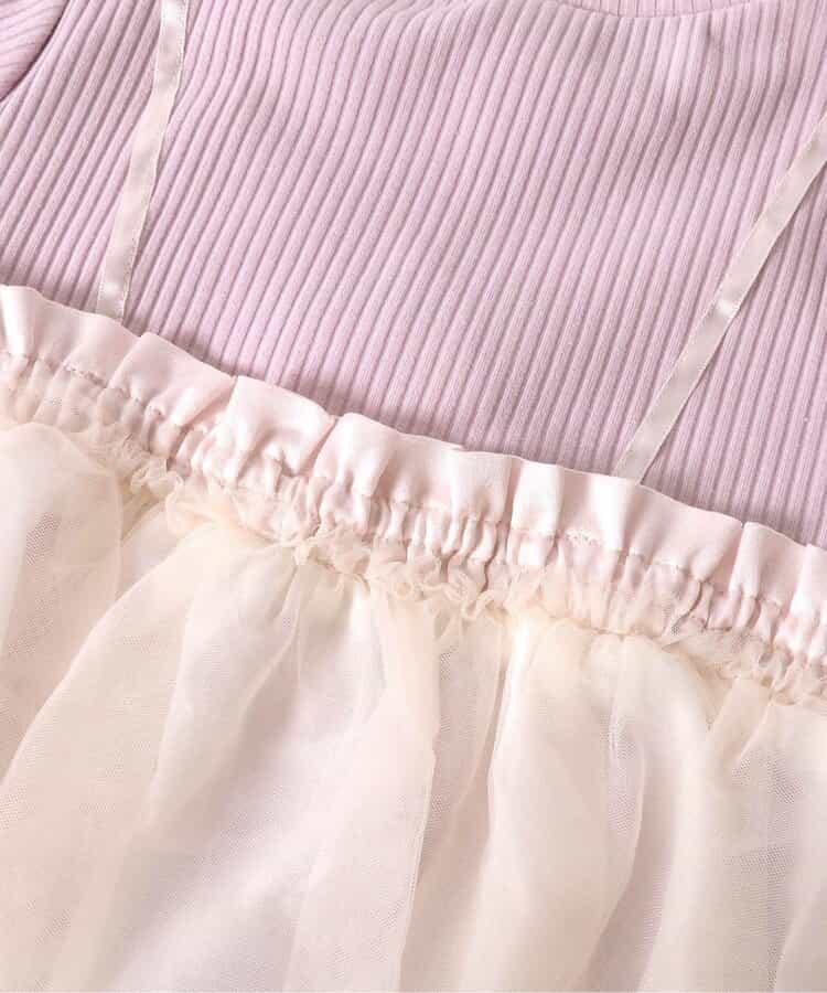 氣球紗拼接吊帶T恤