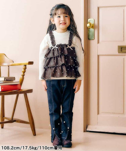 櫻桃愛心圖案層疊上衣