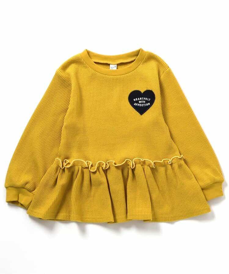 華夫格荷葉邊愛心圖案T恤