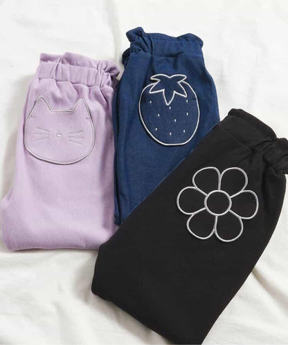 3柄口袋圖案長袖T恤長褲 10分丈