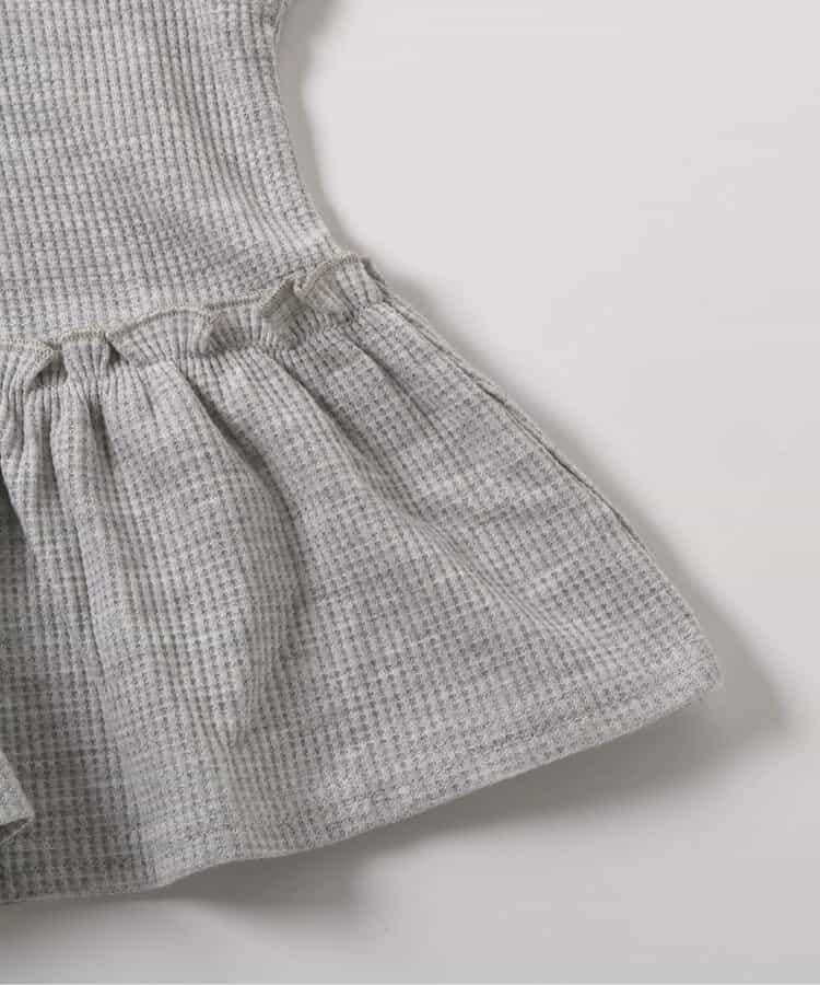 華夫格荷葉邊愛心圖案T恤