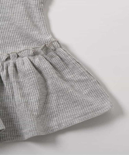 華夫格荷葉邊愛心圖案T恤