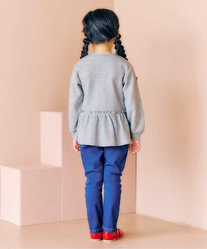 華夫格荷葉邊愛心圖案T恤