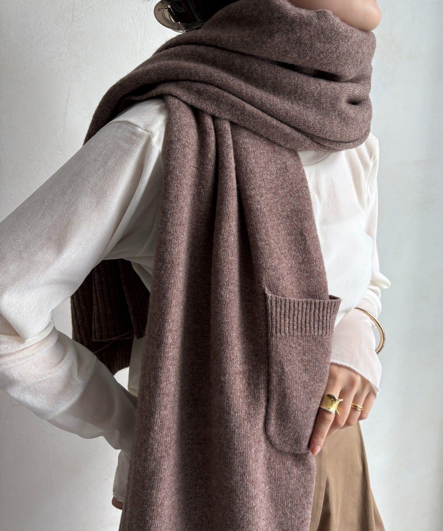 【DouDou】多功能針織披肩