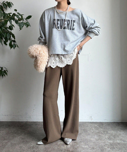 標誌短款套頭衫