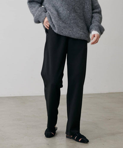 拼接曲線針織長褲