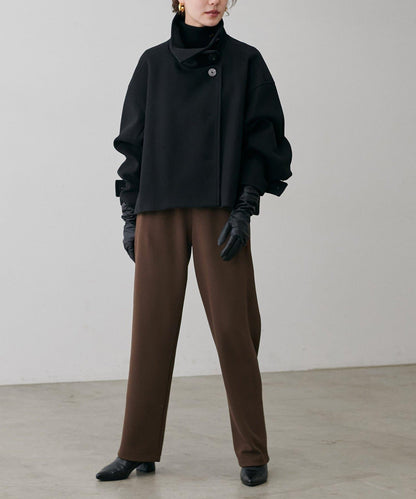 拼接曲線針織長褲