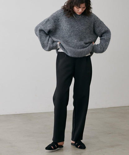 拼接曲線針織長褲