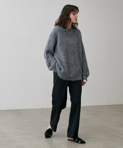 拼接曲線針織長褲