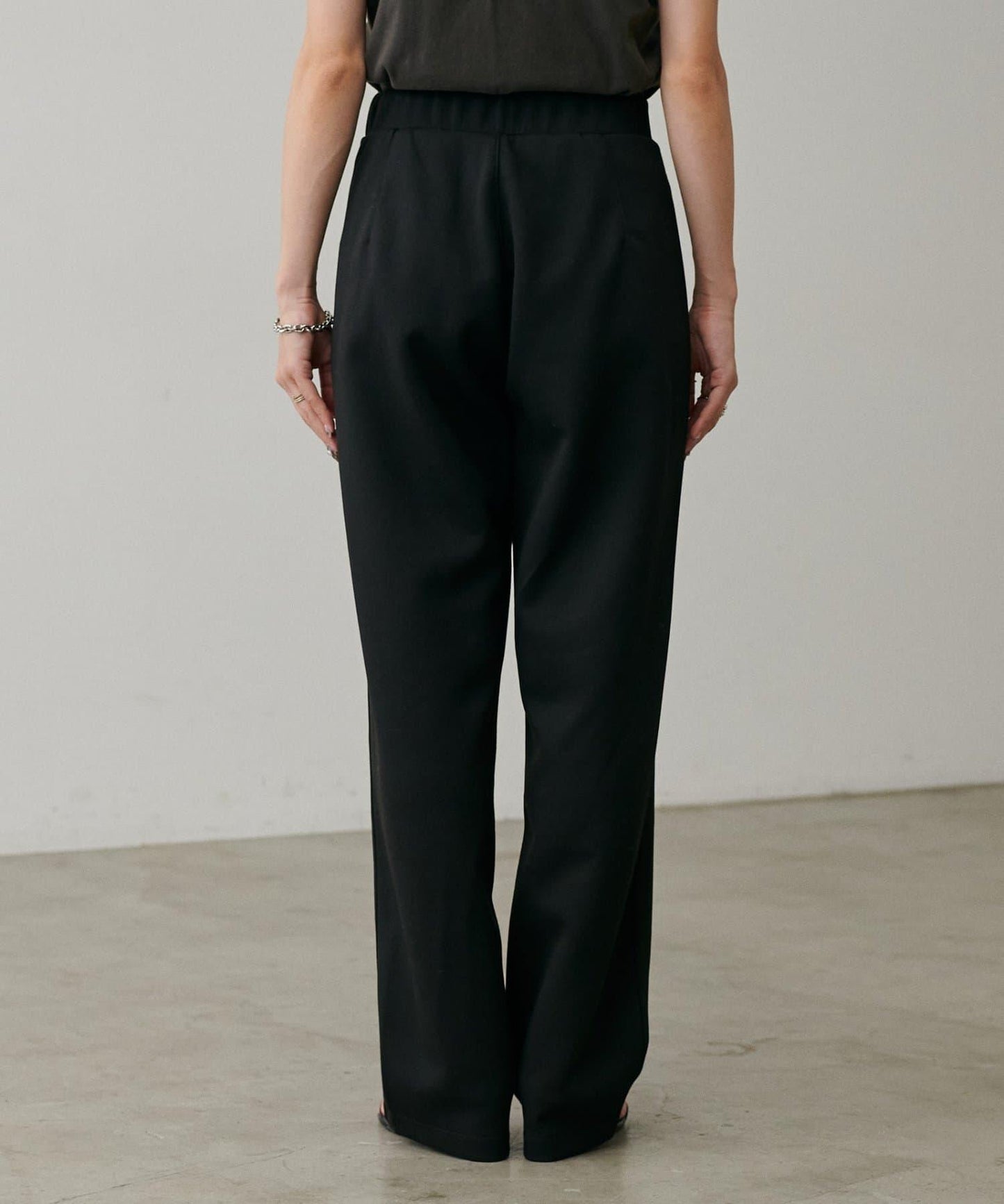 拼接曲線針織長褲