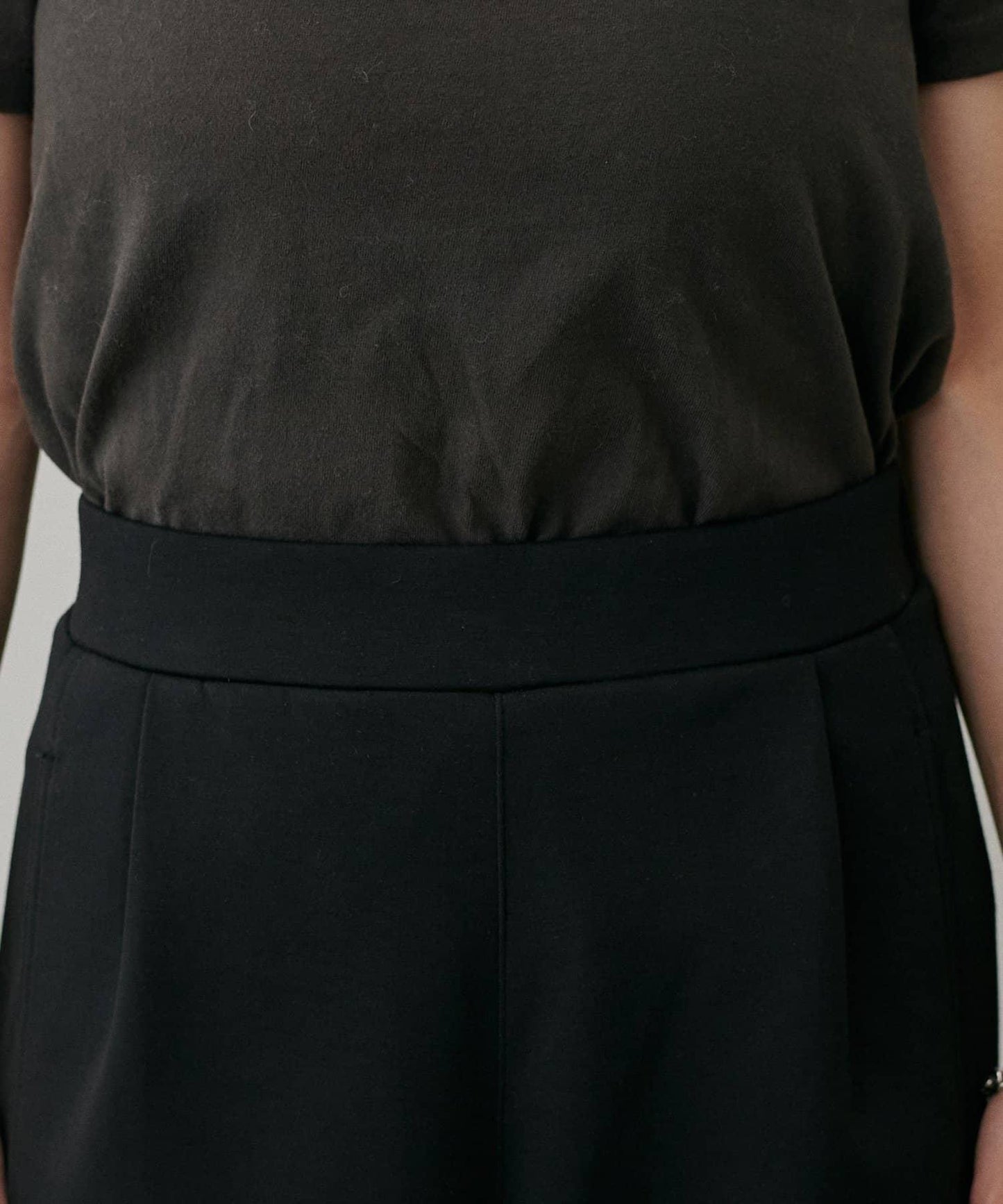 拼接曲線針織長褲