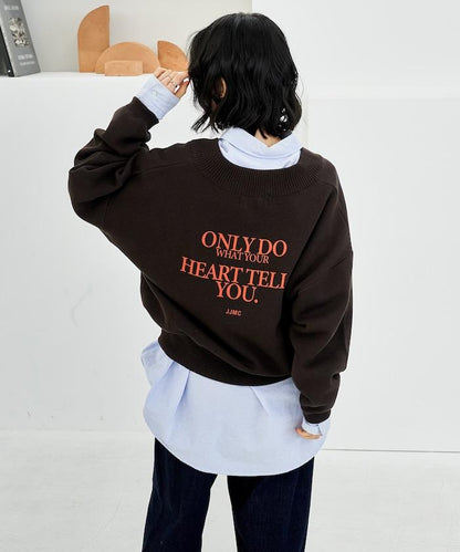 特別款V領套頭衫/衛衣風針織衫