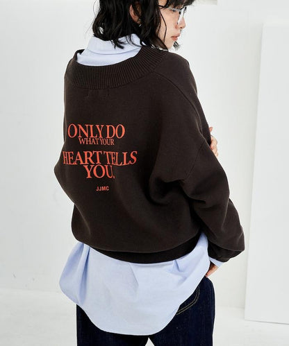 特別款V領套頭衫/衛衣風針織衫