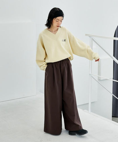 特別款V領套頭衫/衛衣風針織衫