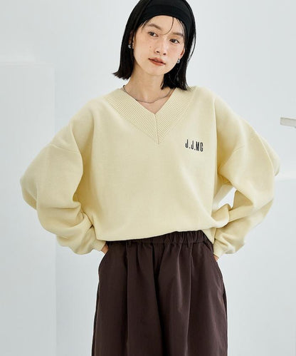 特別款V領套頭衫/衛衣風針織衫