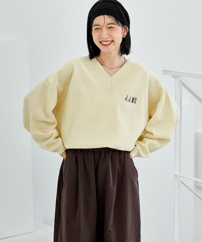 特別款V領套頭衫/衛衣風針織衫