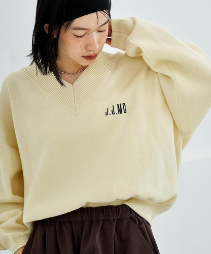 特別款V領套頭衫/衛衣風針織衫