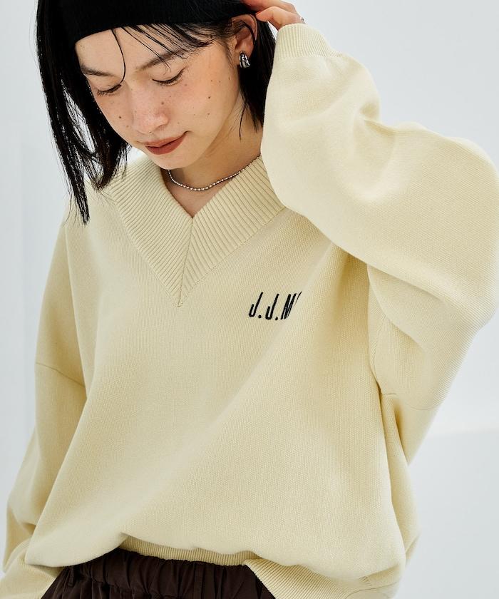 特別款V領套頭衫/衛衣風針織衫