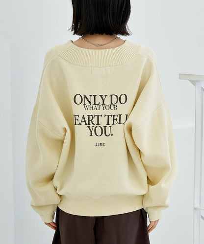 特別款V領套頭衫/衛衣風針織衫