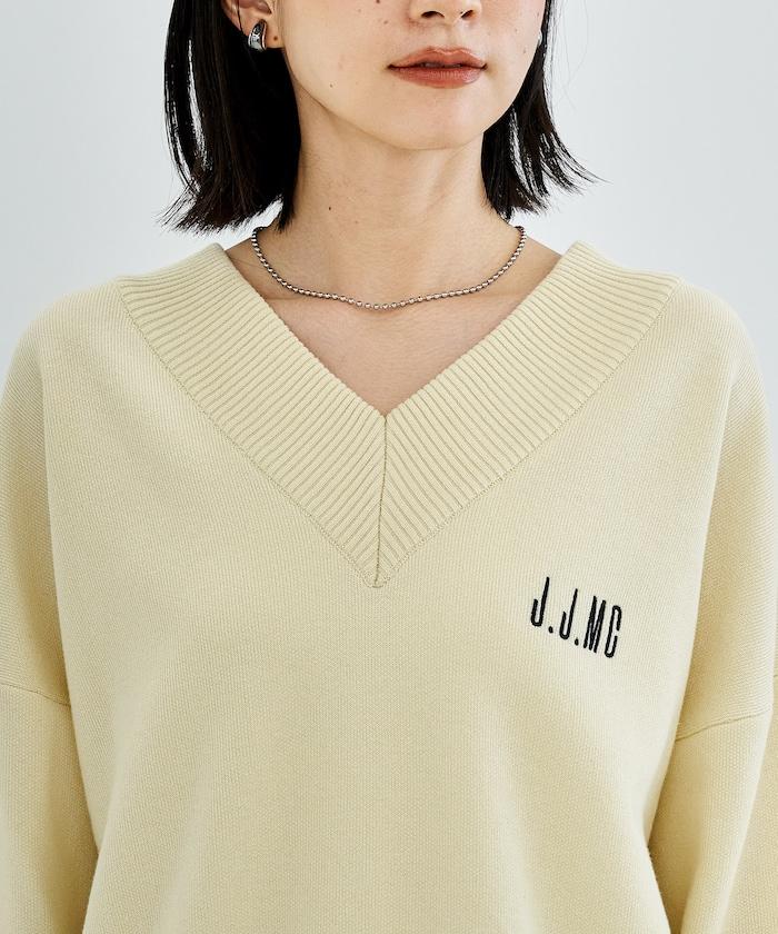 特別款V領套頭衫/衛衣風針織衫