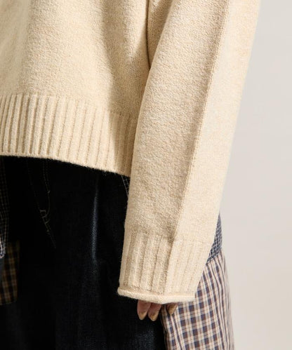 帶口袋針織連帽衫