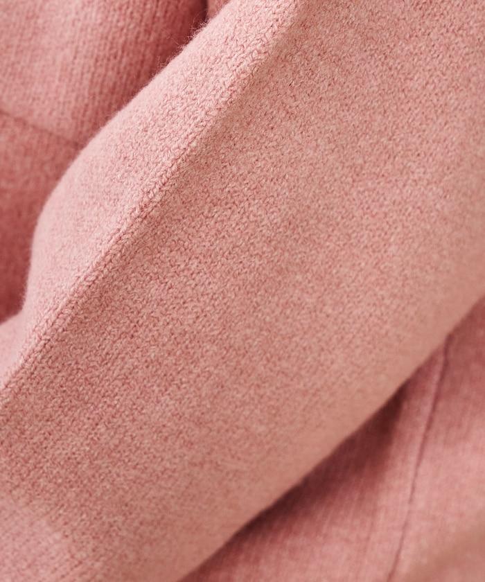 帶口袋針織連帽衫