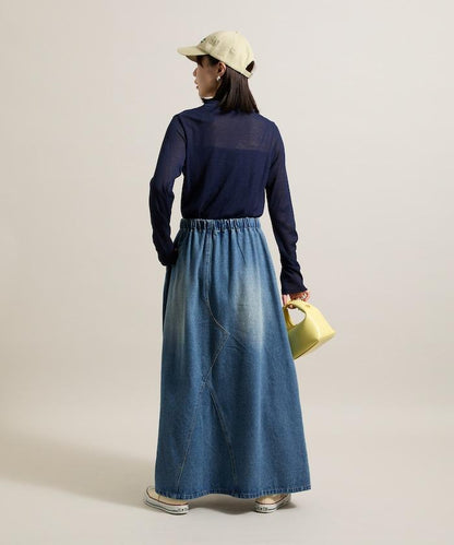 輕薄修身長袖翻領針織衫