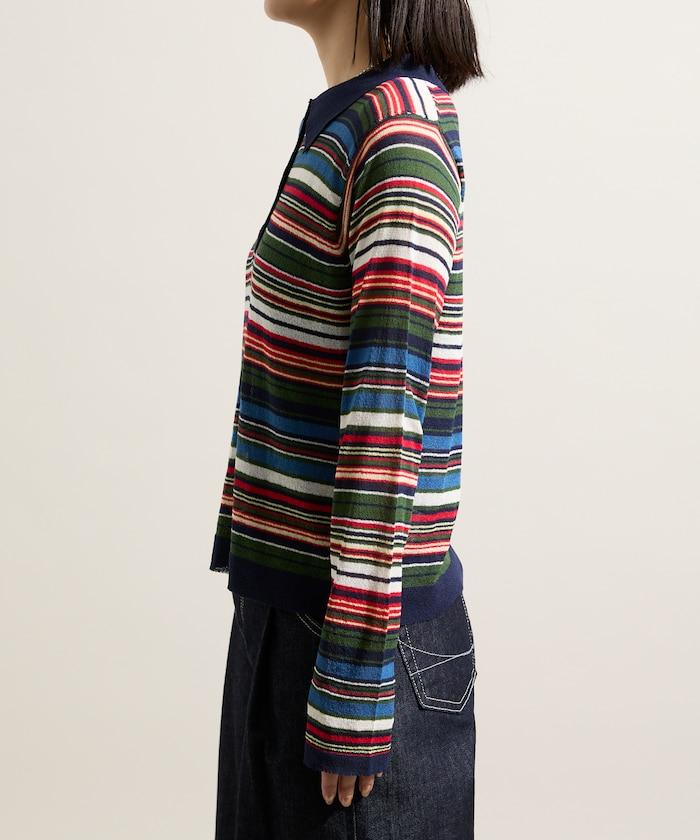 輕薄修身長袖翻領針織衫