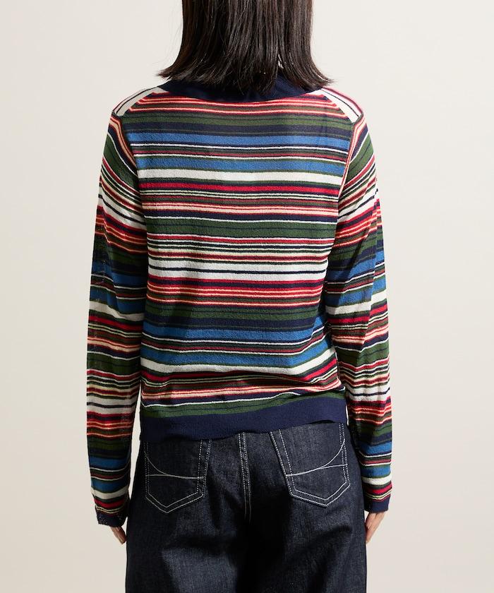 輕薄修身長袖翻領針織衫