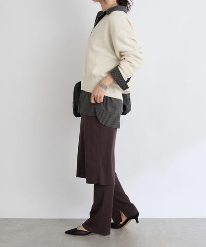 【時尚單品】拼接半身裙針織褲/預計10月下旬發貨