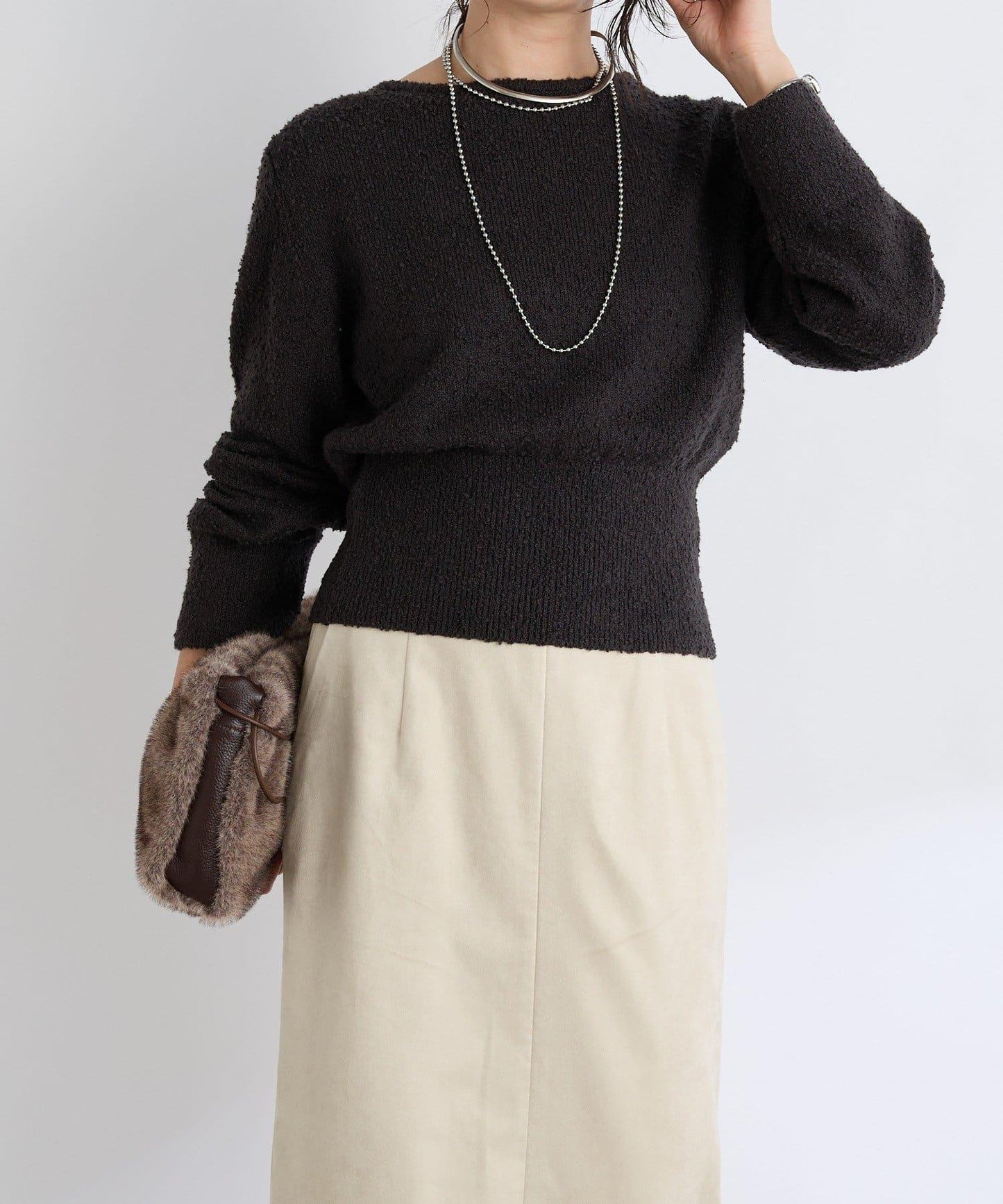 【RIVE DROITE】棉質彩點紗線針織衫