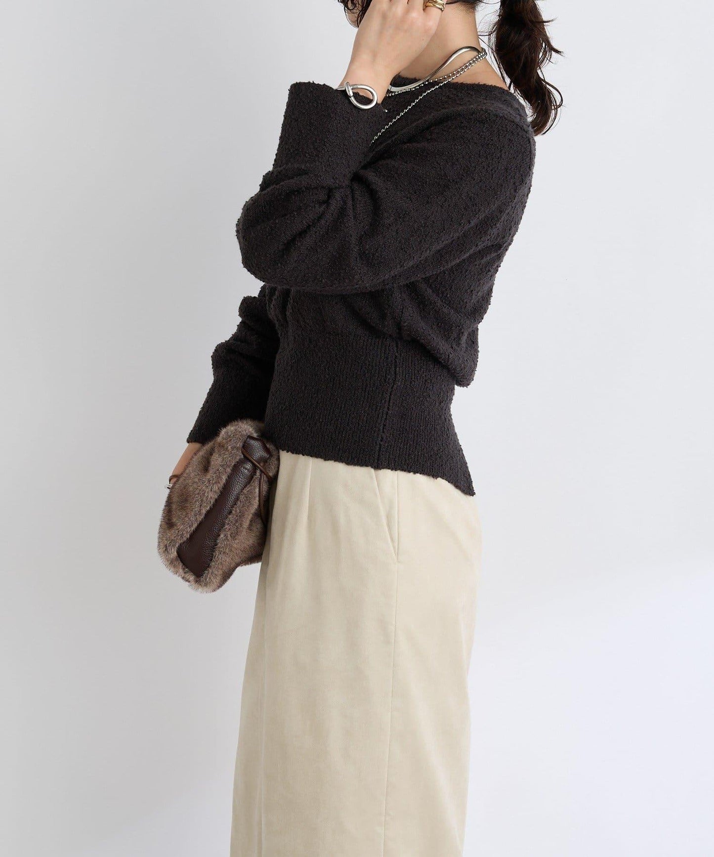 【RIVE DROITE】棉質彩點紗線針織衫