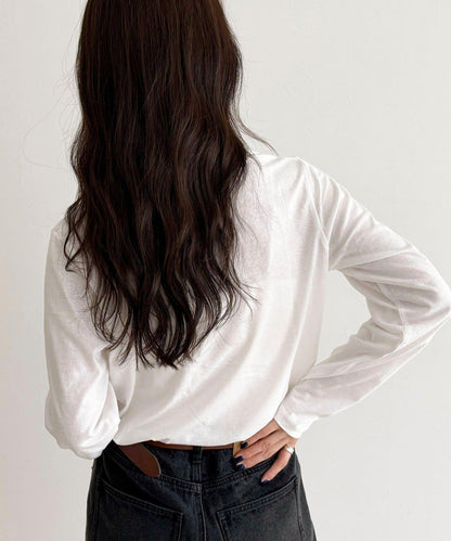 豹紋印花長袖T恤